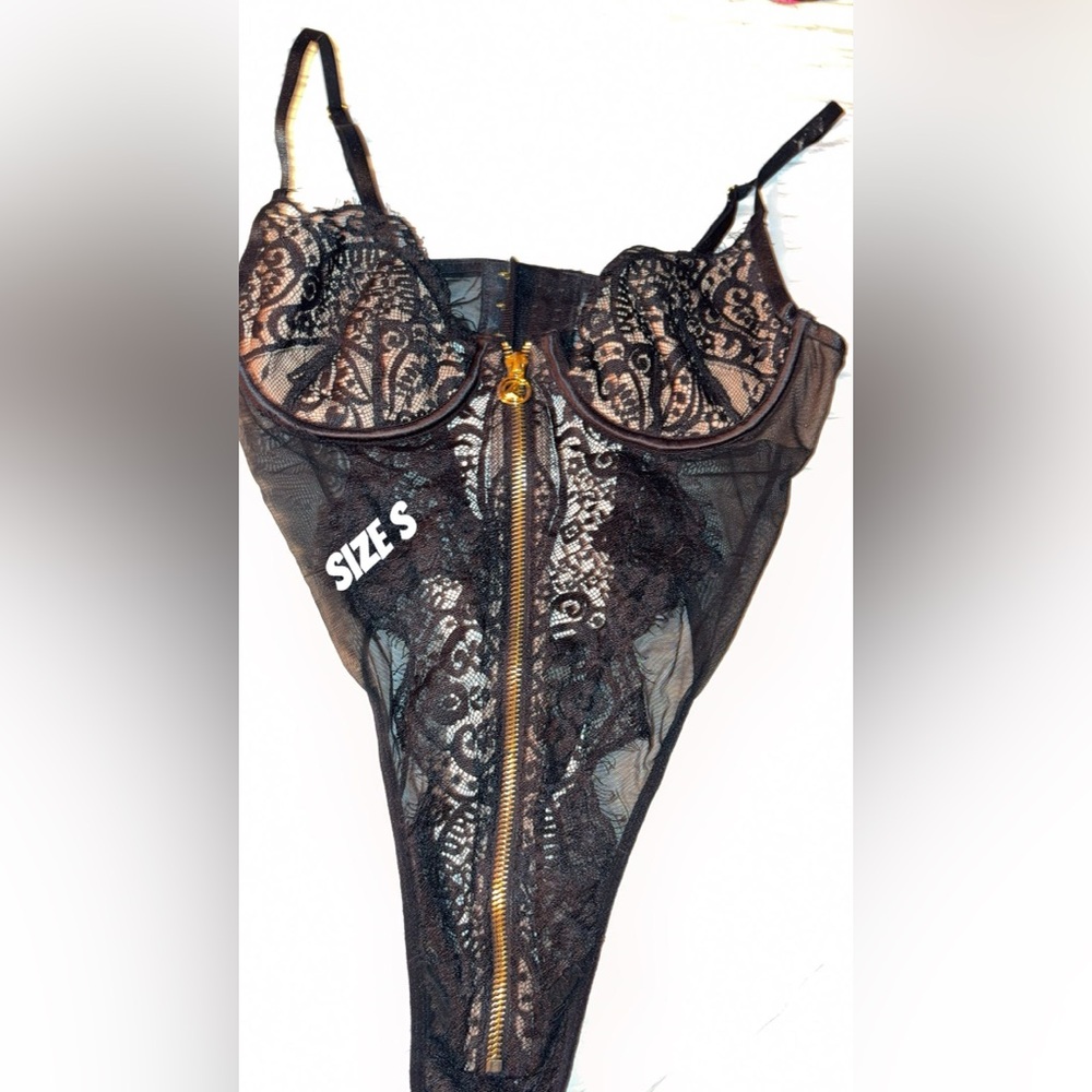 Elegant Black Lace Bodysuit